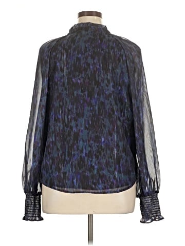 Aqua Long Sleeve Blouse (view 2)