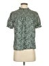 Unbranded 100% Polyester Animal Print Green Short Sleeve Blouse Size S - photo 1