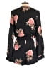 Blue Life 100% Rayon Floral Black Romper Size XS - photo 2