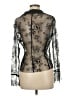 Express 100% Polyester Black Long Sleeve Blouse Size 9 - 10 - photo 2