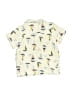 Baby Essentials 100% Cotton Print Ivory Short Sleeve Button-Down Shirt 3-6 MO / 6 MO - photo 2