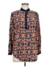 Assorted Brands Floral Blue Long Sleeve Blouse Size M - photo 1