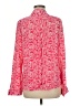 The Limited 100% Polyester Print Red Long Sleeve Blouse Size M - photo 2