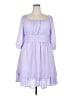 Assorted Brands 100% Polyester Solid Purple Cocktail Dress Size 2X - photo 1