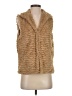 Mixit 100% Polyester Tan Faux Fur Vest Size Sm - Med - photo 1