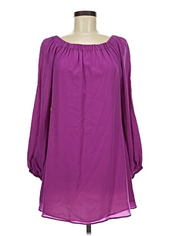 Lavender Brown Casual Dress (view 1)