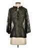 Caballero 100% Polyester Black 3/4 Sleeve Blouse Size S - photo 1