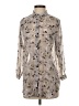 CAbi 100% Polyester Floral Silver 3/4 Sleeve Blouse Size S - photo 1