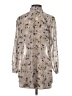 CAbi 100% Polyester Floral Silver 3/4 Sleeve Blouse Size S - photo 2
