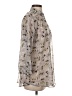 CAbi 100% Polyester Floral Silver 3/4 Sleeve Blouse Size S - photo 4