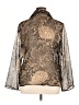 Mixit 100% Polyester Animal Print Brown Long Sleeve Blouse Size XL - photo 2