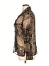 Mixit 100% Polyester Animal Print Brown Long Sleeve Blouse Size XL - photo 5