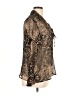 Mixit 100% Polyester Animal Print Brown Long Sleeve Blouse Size XL - photo 4