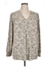 Lane Bryant Animal Print Gray Long Sleeve Blouse Size 14 - 16 Plus - photo 1