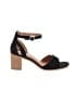 Lucky Brand Color Block Black Sandals Size 8 1/2 - photo 1