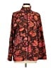Chico's 100% Cotton Print Red Track Jacket Size Med (1) - photo 1
