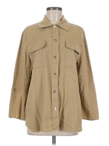 Jones New York Signature 3/4 Sleeve Button-Down Shirt (view 1)