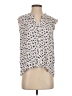 Everleigh Floral Ivory Sleeveless Button-Down Shirt Size XS - photo 1