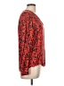 Hinge Red Long Sleeve Blouse Size L - photo 4