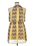 City Triangles 100% Polyester Chevron-herringbone Yellow Casual Dress Size XL - photo 2