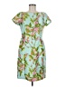 Talbots 100% Polyester Tropical Teal Casual Dress Size 6 - photo 1