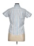 Bogari Stripes Blue Short Sleeve Blouse Size XL - photo 2