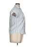 Bogari Stripes Blue Short Sleeve Blouse Size XL - photo 4