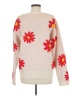 Shein 100% Acrylic Floral Ivory Pullover Sweater Size 8 - 10 - photo 2