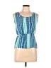 Aqua 100% Polyester Blue Sleeveless Blouse Size XL - photo 1