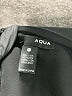 Aqua 100% Polyester Solid Black Casual Dress Size L - photo 7