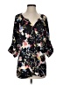 Gibson 100% Polyester Black 3/4 Sleeve Blouse Size S - photo 1