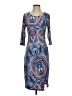 verse 100% Polyester Paisley Blue Casual Dress Size S - photo 1