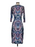 verse 100% Polyester Paisley Blue Casual Dress Size S - photo 2