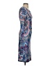 verse 100% Polyester Paisley Blue Casual Dress Size S - photo 4