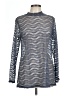 Logo Layers Gray Long Sleeve Blouse Size L - photo 1