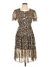 Unbranded Floral Brown Cocktail Dress Size L (estimated) - photo 1