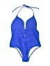 Express Solid Blue One Piece Swimsuit Size L - photo 1