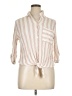 Vixbe 100% Rayon Stripes Ivory 3/4 Sleeve Button-Down Shirt Size XL - photo 1