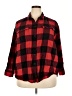 Old Navy 100% Cotton Plaid Red Long Sleeve Button-Down Shirt Size 2X - photo 1
