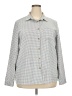 ZeroXposur 100% Polyester Houndstooth Gray Long Sleeve Blouse Size XXL - photo 1