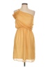 Judith March 100% Polyester Solid Yellow Cocktail Dress Size L - photo 1