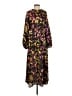 Topshop 100% Polyester Floral Black Casual Dress Size 4 - photo 1