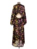 Topshop 100% Polyester Floral Black Casual Dress Size 4 - photo 2