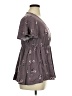 Torrid Gray Purple Short Sleeve Blouse Size 1X Plus (1) - photo 4