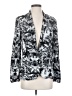 Silence and Noise 100% Polyester Print Silver Blazer Size S - photo 1