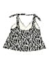 Lands' End Print Black Swimsuit Top Size 12D - photo 2