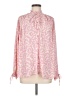 Topshop 100% Polyester Animal Print Pink Long Sleeve Blouse Size 6 - photo 1