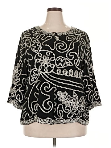 Saint Tropez West 3/4 Sleeve Blouse (view 1)