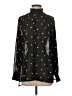 CAbi Polka Dots Black Long Sleeve Blouse Size S - photo 1
