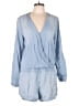 Cloth & Stone Solid Blue Romper Size L - photo 1